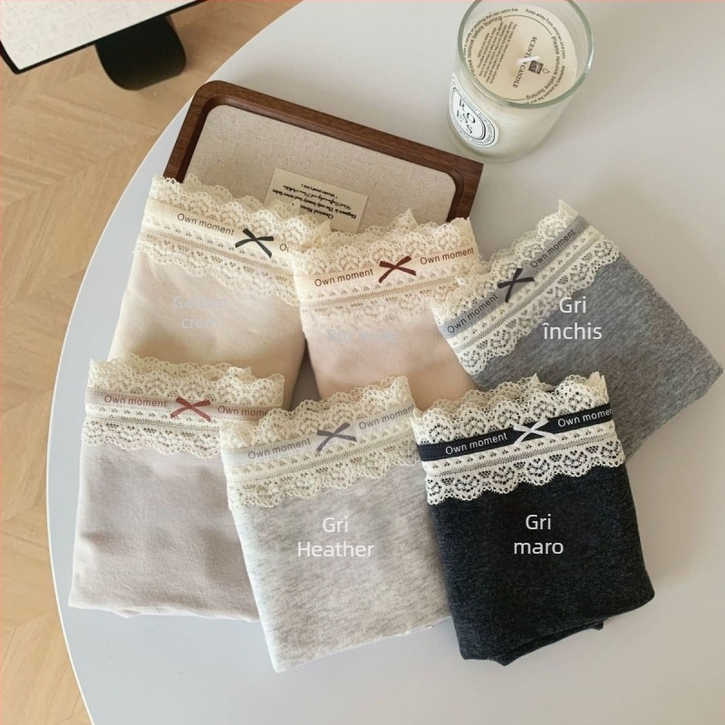 Boxer pentru femei din bumbac, țesătură Jacquard, antibacterian, uscare rapidă, talie medie