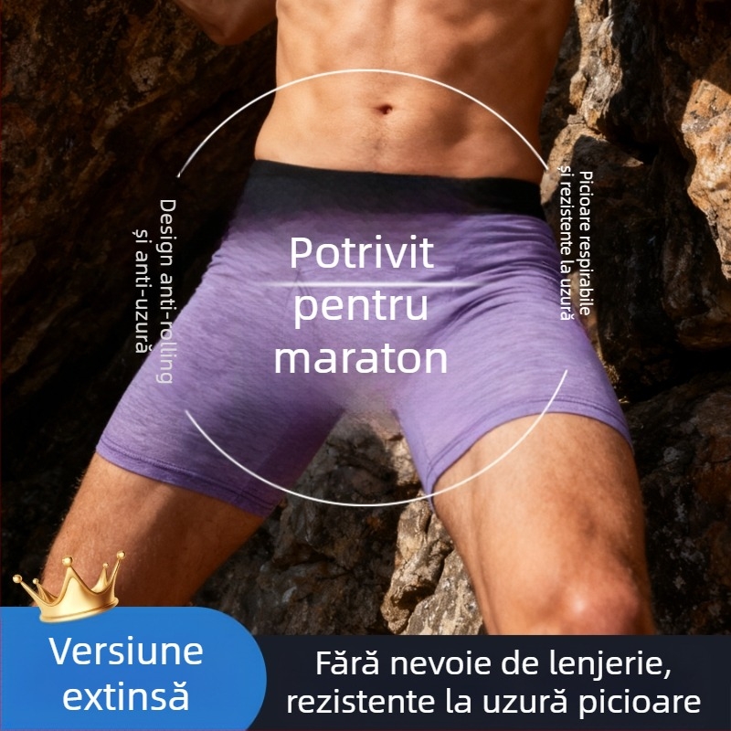 Boxeri bărbați sport cu picior prelungit, talie joasă, material din bumbac 90–95%, modele camuflaj, animal sau gradient.