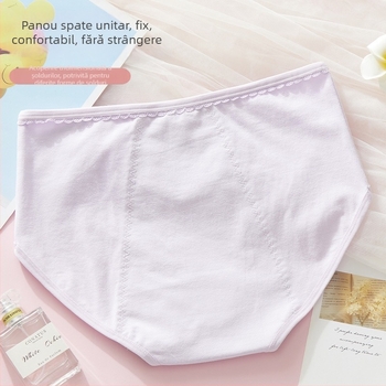 Chiloți menstrual anti scurgeri, talie medie, material principal din bumbac 95%, căptușeală intimă 100% bumbac, model cartoon