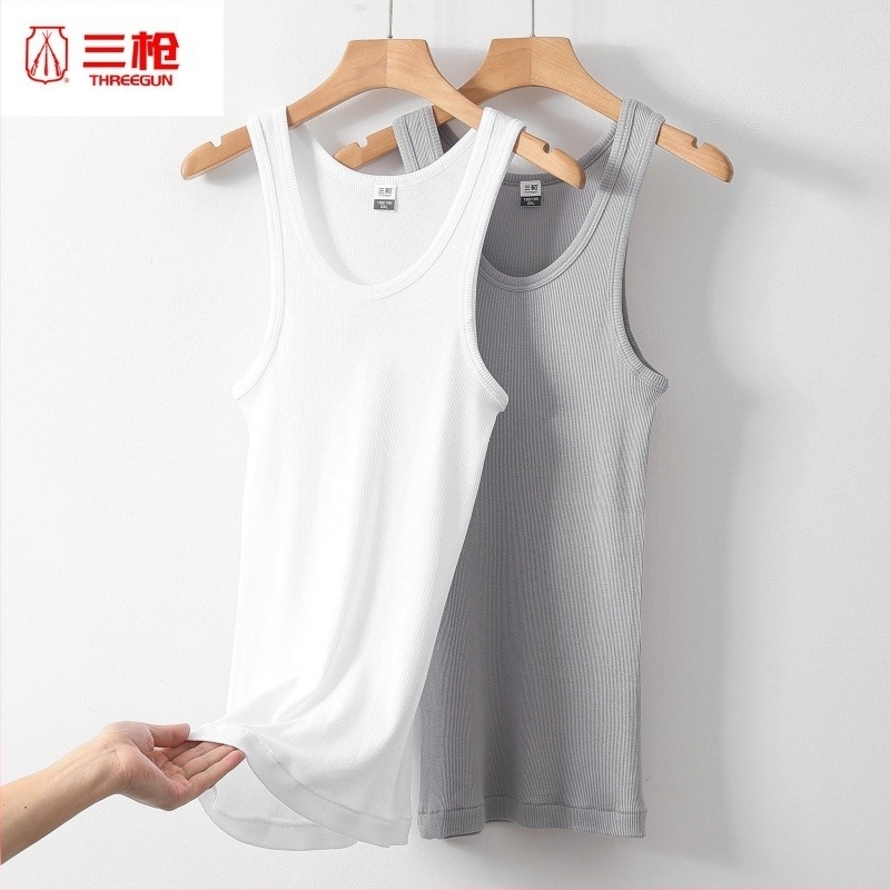 Maiou sport bărbați din 100% bumbac, 141–160 g/m², guler rotund, vară