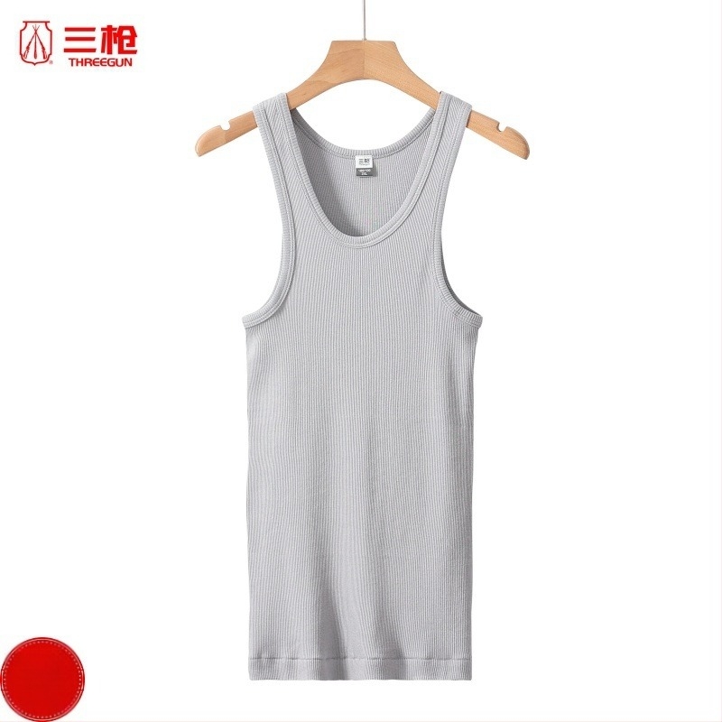 Maiou sport bărbați din 100% bumbac, 141–160 g/m², guler rotund, vară