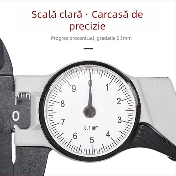 ATTUS caliper din plastic cu cadran, 0–150 mm, rezoluție 0.1 mm, scări metrică și inch