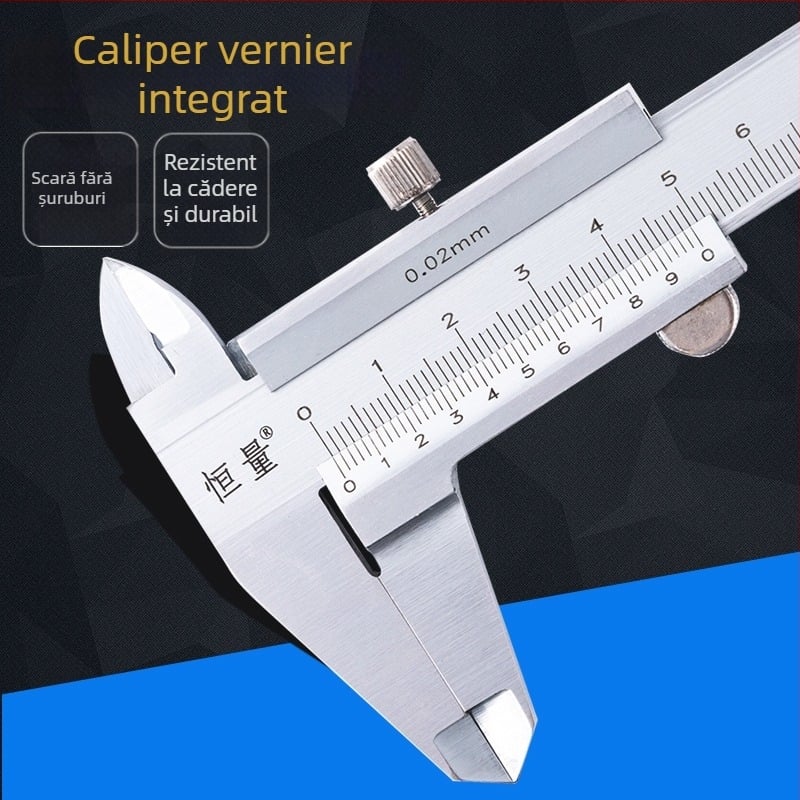 Șubler vernier, interval 0-150/200/300 mm, diametru interior, diametru exterior, adâncime, precizie înaltă, industrial