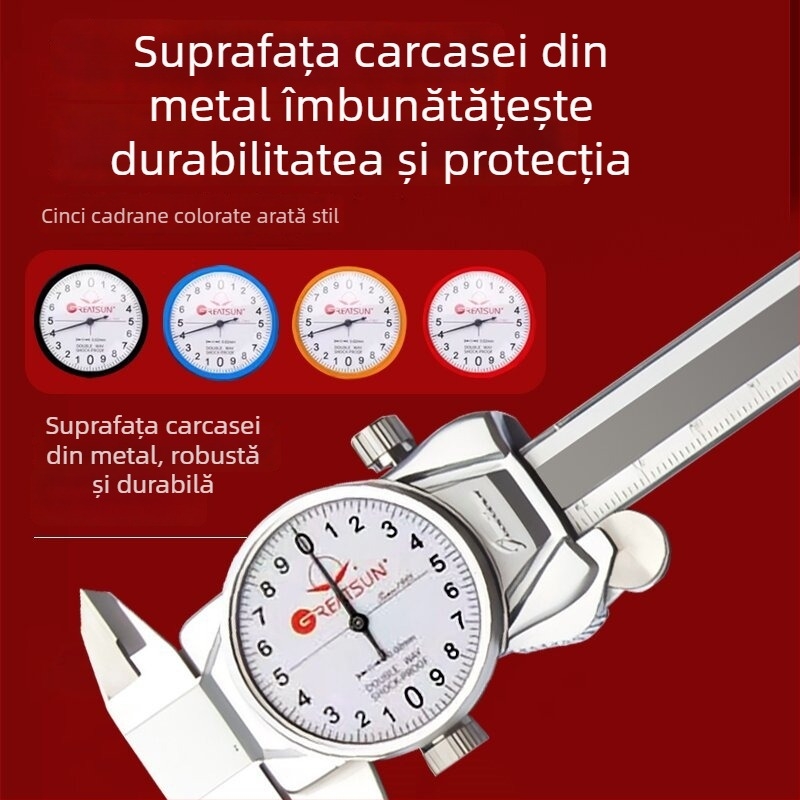 Dayang caliper cu cadran fantomă 0-150 mm, precizie 0.02/0.01 mm, oțel inoxidabil