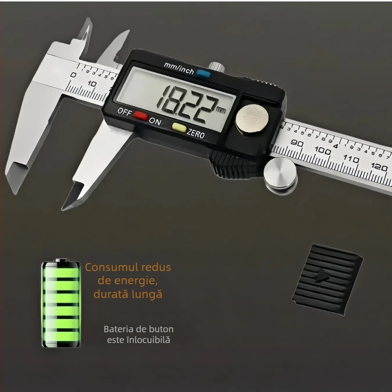 Caliper digital din oțel inoxidabil, precizie înaltă, clasă industrială, destinat bijuteriilor