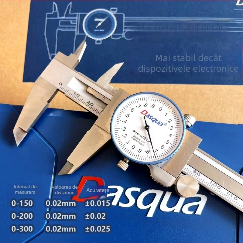 Dashi Keyi caliper cu cadran Vernier — rezistent la șocuri, precizie înaltă, caliper Vernier industrial, interval 0–300 mm