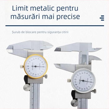 Caliper cu cadran, adâncime, vernier, precizie 0.02