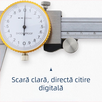 Caliper cu cadran, adâncime, vernier, precizie 0.02
