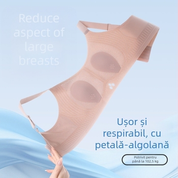 Sutien din ice silk cupe în formă de urechi de iepure, cupe subțiri modelate, bretele fixe dublu, închidere pe spate cu patru rânduri de cârlige, discret și respirabil