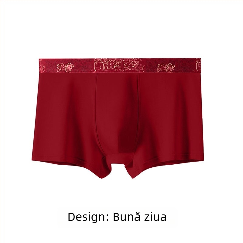 Boxeri bărbați din bumbac, respirabili, fără cusături, talie medie, imprimeu, 40S tricot de bumbac