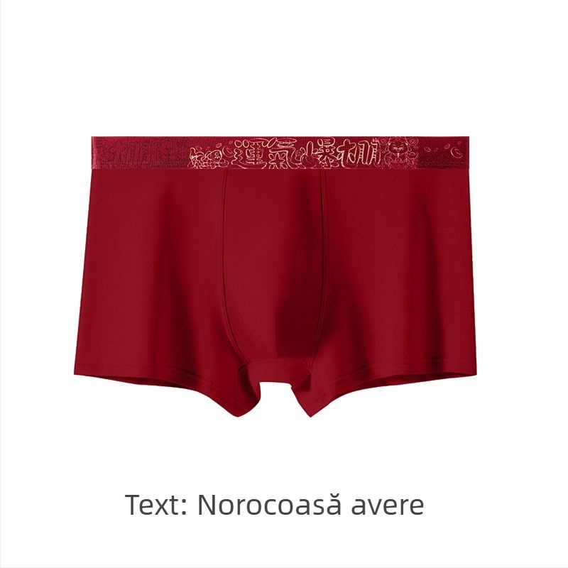 Boxeri bărbați din bumbac, respirabili, fără cusături, talie medie, imprimeu, 40S tricot de bumbac