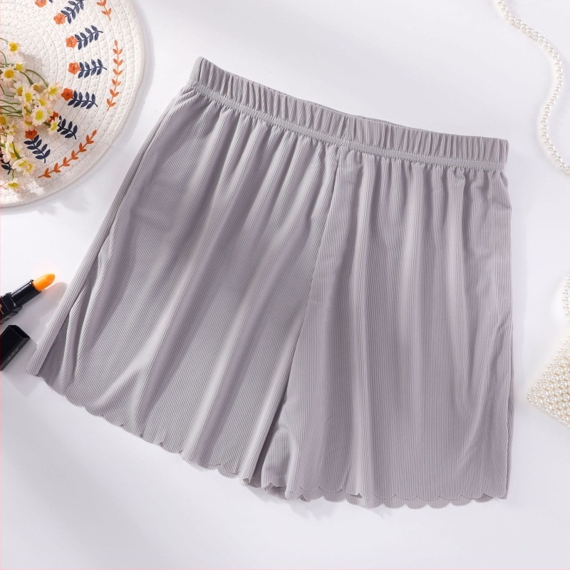 Pantaloni de siguranță Ice Silk pentru femei, talie înaltă, țesătură rib, poliester
