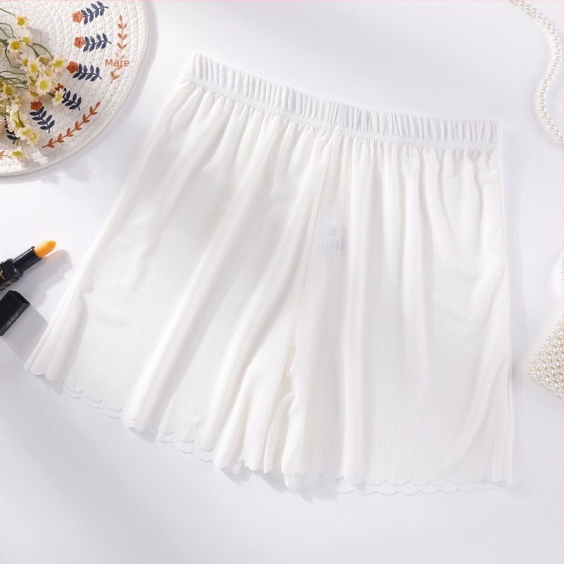 Pantaloni de siguranță Ice Silk pentru femei, talie înaltă, țesătură rib, poliester