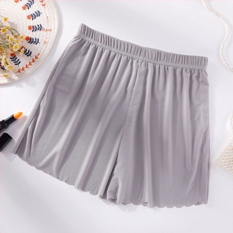 Pantaloni de siguranță Ice Silk pentru femei, talie înaltă, țesătură rib, poliester