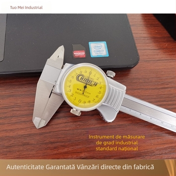 Tuomei caliper vernier digital de clasă industrială, oțel inoxidabil, protecție la șocuri bidirecțională, set de măsurare