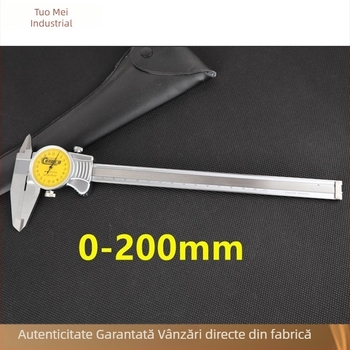 Tuomei caliper vernier digital de clasă industrială, oțel inoxidabil, protecție la șocuri bidirecțională, set de măsurare