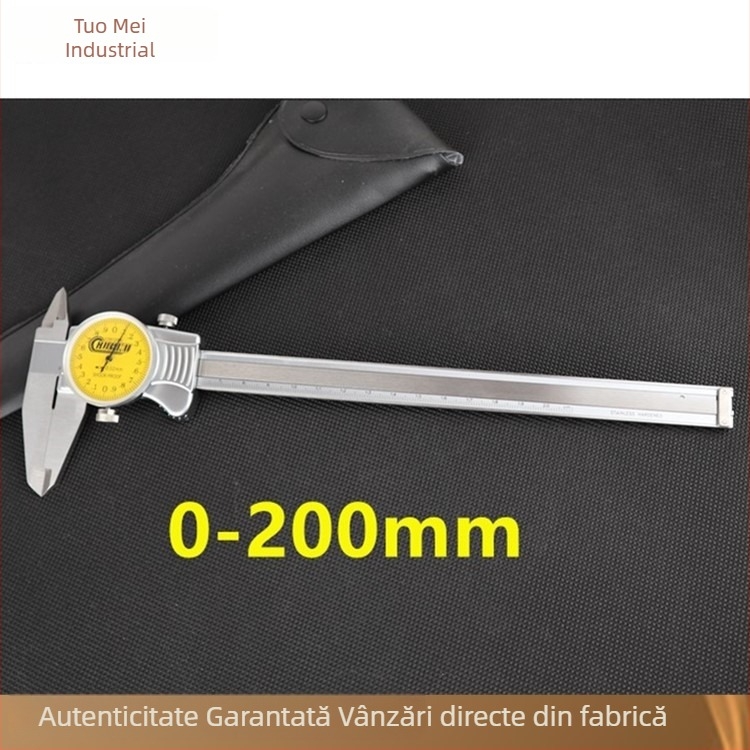 Tuomei caliper vernier digital de clasă industrială, oțel inoxidabil, protecție la șocuri bidirecțională, set de măsurare