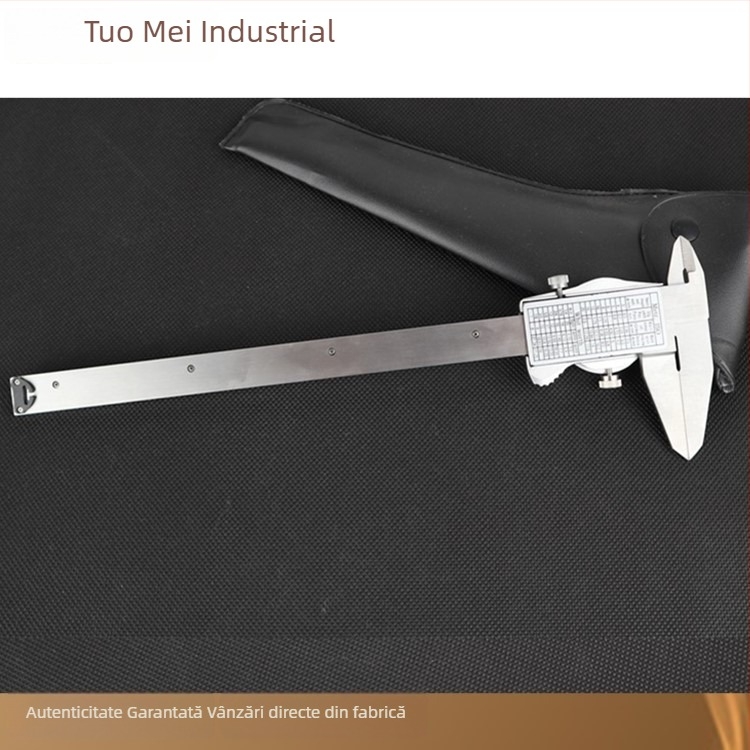 Tuomei caliper vernier digital de clasă industrială, oțel inoxidabil, protecție la șocuri bidirecțională, set de măsurare