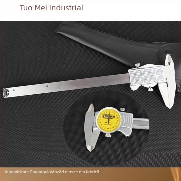 Tuomei caliper vernier digital de clasă industrială, oțel inoxidabil, protecție la șocuri bidirecțională, set de măsurare