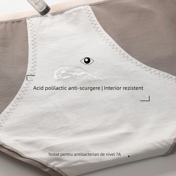 Chiloți menstrual din bumbac, trei straturi anti-scurgere, ușor de curățat, talie medie, antibacterian