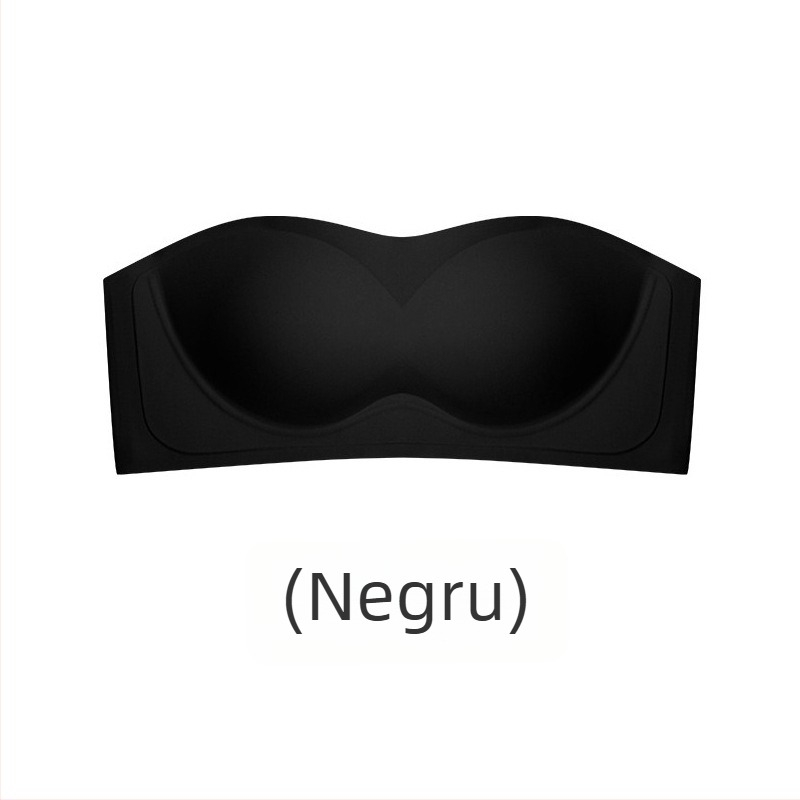 Sutien fără bretele, model subțire de vară; cupe 3/4, forme subțiri, fără cusături, anti-derapare, invizibil sub haine