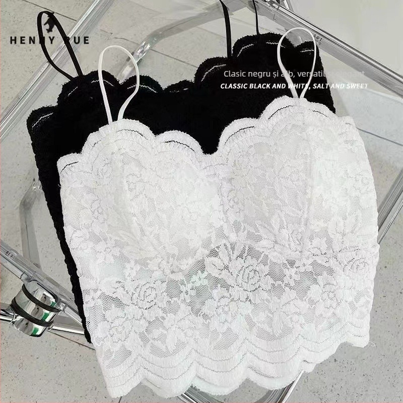 Bustier dantelat, fără underwire, bretele reglabil, design la spate, cupă 3/4