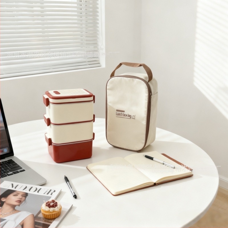 Cutie de prânz din oțel inoxidabil 304, izolată, formă pătrată, potrivită pentru microunde, capacitate 800–1000 ml