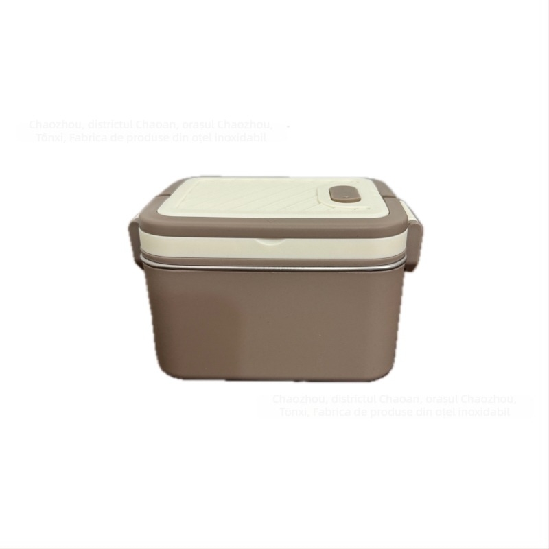 Cutie de prânz din oțel inoxidabil 304, izolată, formă pătrată, potrivită pentru microunde, capacitate 800–1000 ml