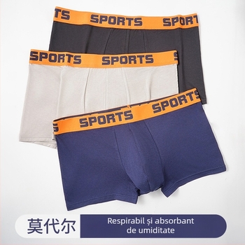 Boxeri bărbați din Modal, elasticitate ridicată, respirabili, talie medie