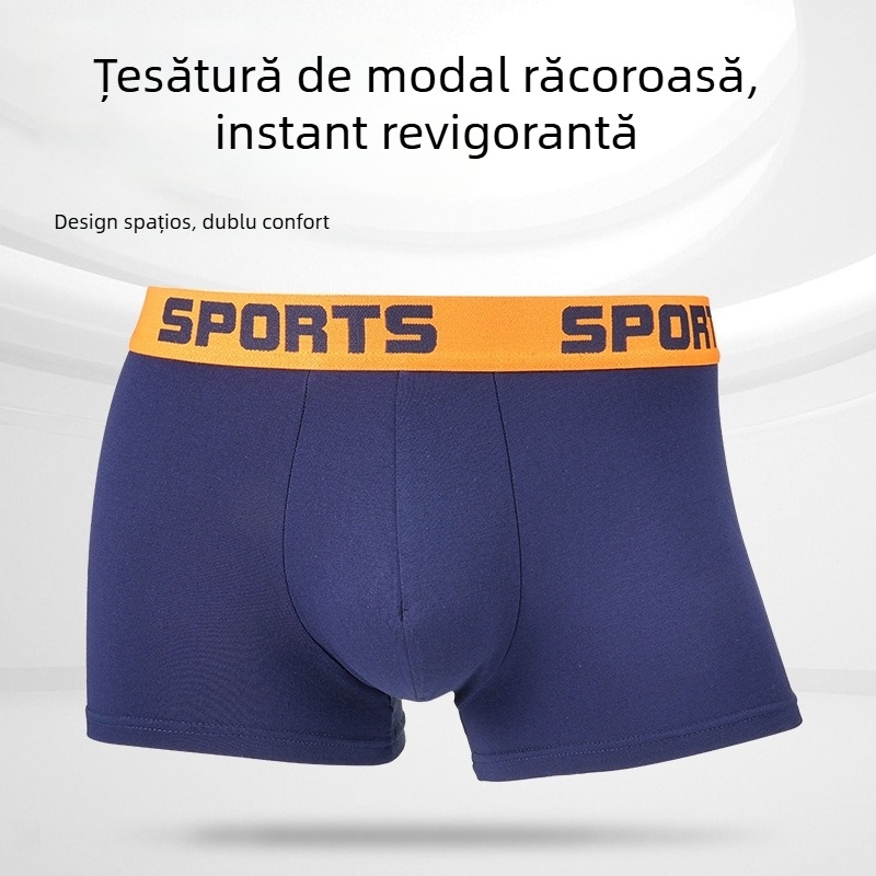 Boxeri bărbați din Modal, elasticitate ridicată, respirabili, talie medie