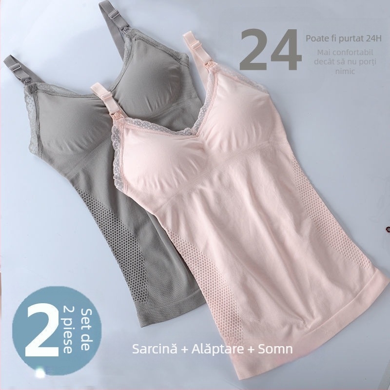 Top din bumbac pentru alăptat, mâneci lungi, guler înalt, stil coreean, stil street-hipster