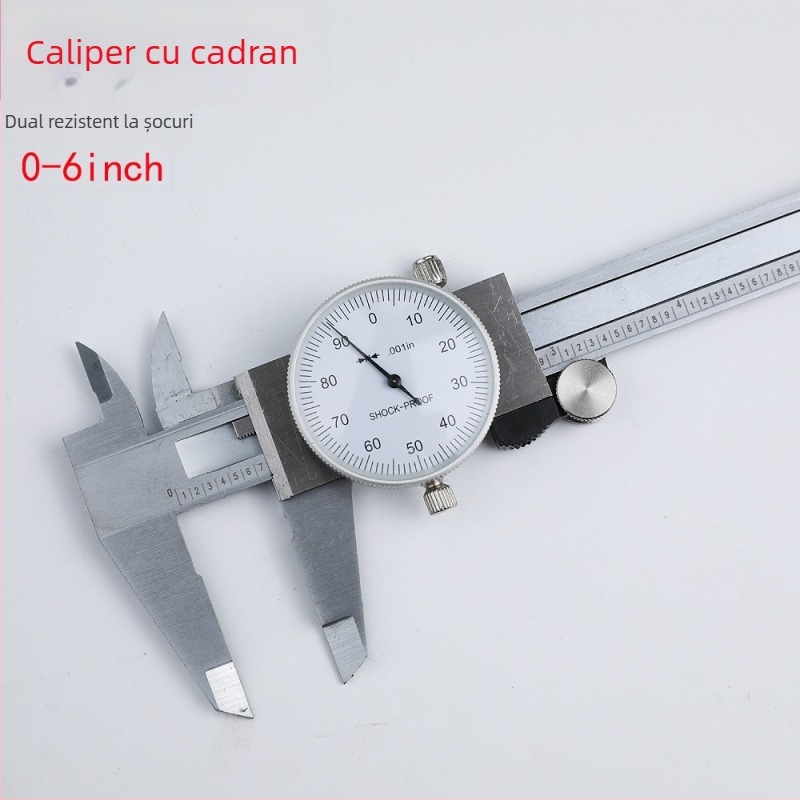Caliper Vernier HUOTO, oțel carbon, rezoluție 0.001 in