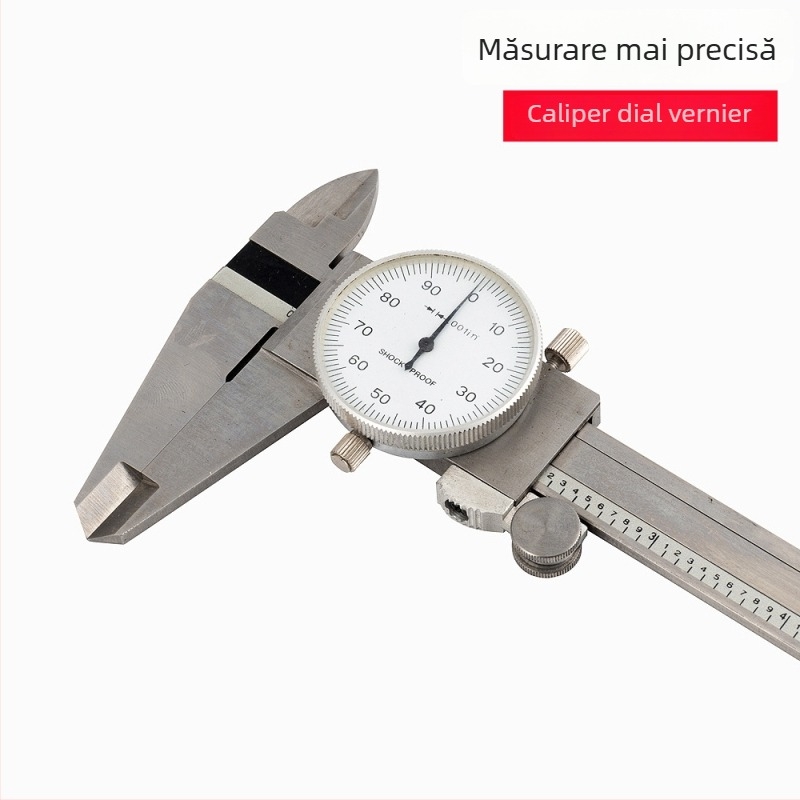 Javier Vernier Caliper din oțel inoxidabil, înaltă precizie, caliper cu cadran 0.001 in rezoluție