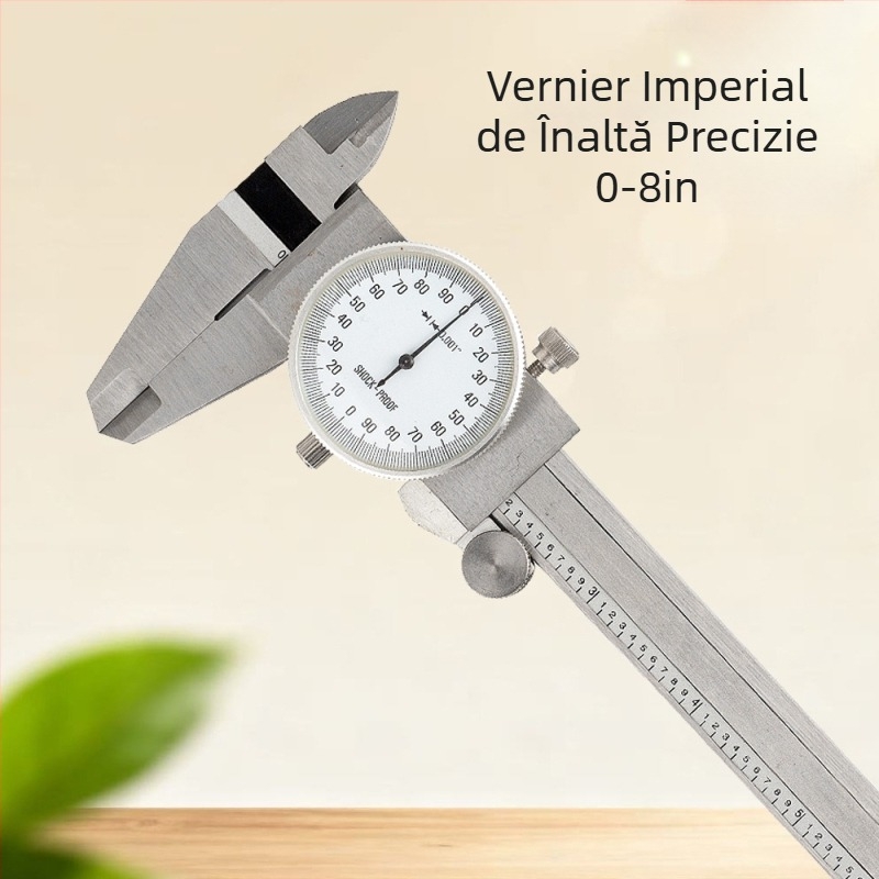 Javier Vernier Caliper din oțel inoxidabil, înaltă precizie, caliper cu cadran 0.001 in rezoluție