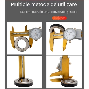 JAVIER caliper vernier cu cadran, placat cu titan, rezoluție 0,02 mm