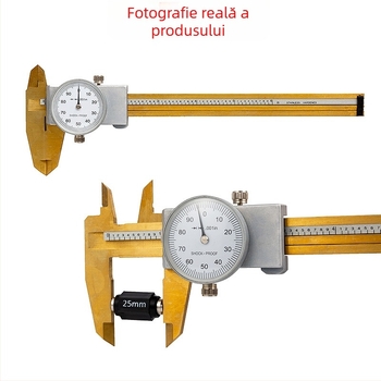 JAVIER caliper vernier cu cadran, placat cu titan, rezoluție 0,02 mm
