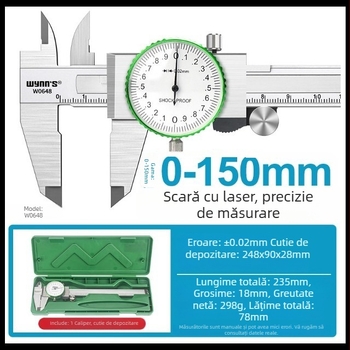 Power Lion calibru cu cadran Vernier pentru măsurarea diametrului intern și a adâncimii, brățară din jad, model W0648