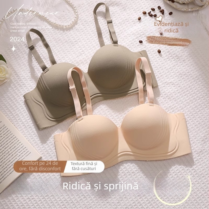 sutien fără bretele, fără arcuri, stil tubular, cupa 1/2, modelată cu vârf subțire și bază mai lată, închidere la spate cu patru rânduri de cârlige, material din nylon respirabil