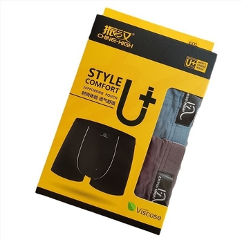 Boxer bărbați – 100% bumbac, talie medie, țesătură simplă, model flori rupte