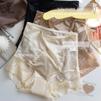 Chiloți damă din nylon, talie înaltă, controlul abdomenului, respirabili, căptușeală din bumbac