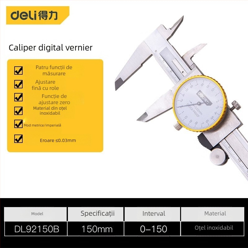 Deli caliper digital 0-150 mm precizie înaltă