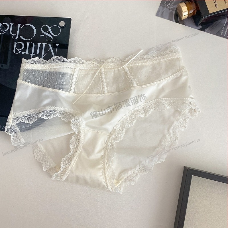 Chiloți de damă din dantelă – dantelă din nylon; căptușeală de crotch 100% bumbac; fără cusături; respirabile