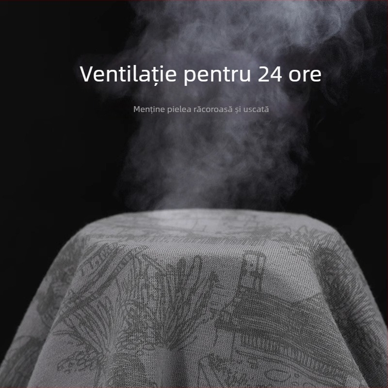 Boxer bărbătești din bumbac respirabil, talie medie, tricotat; țesătură principală: 95–100% bumbac; zona inghinală: viscoză 92%, mătase de dud 4%, spandex 4%