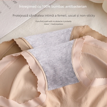 Chiloți femei fără cusături, talie medie, respirabili, din nailon, tricotați