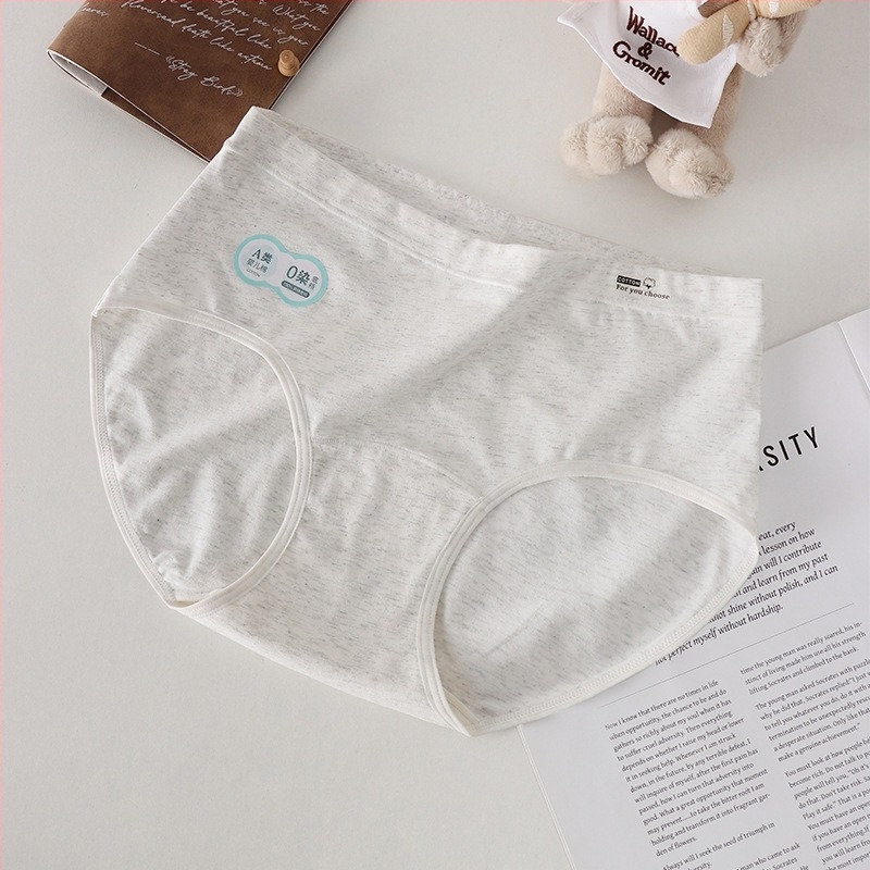 Lenjerie intimă din bumbac pentru fetițe, zona inghinală necolorată, antibacterian 10A, crotch extins, talie medie