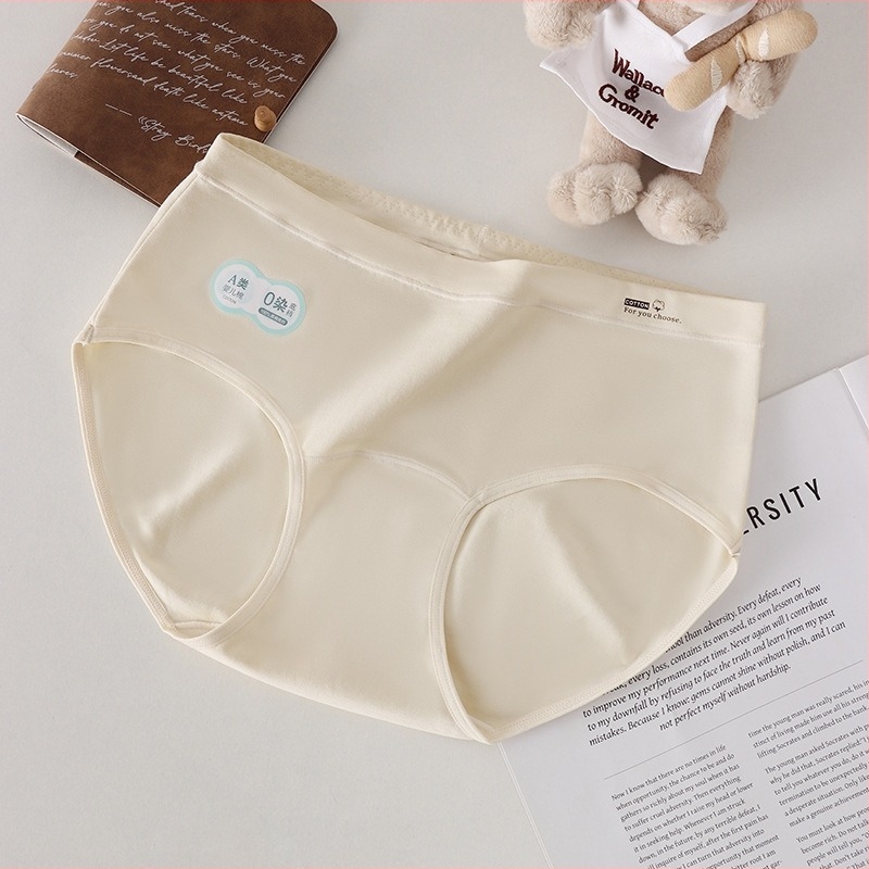 Lenjerie intimă din bumbac pentru fetițe, zona inghinală necolorată, antibacterian 10A, crotch extins, talie medie