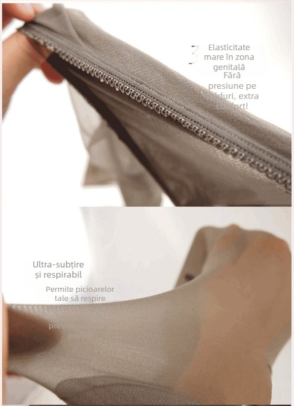 Colanți-pantihose cu crotch deschis, formare invizibilă, 15D spandex, model solid
