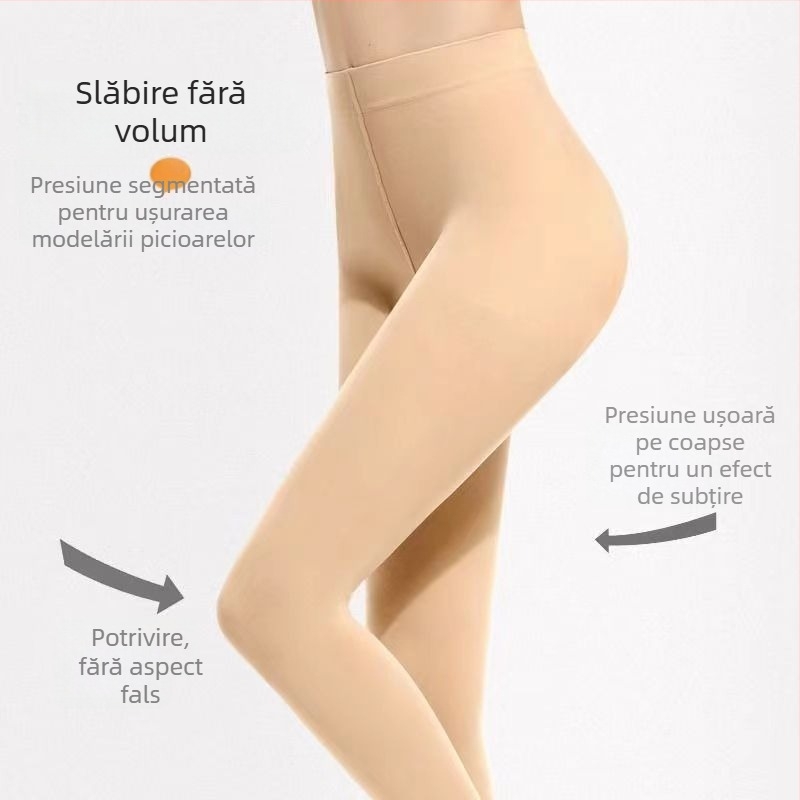 Colanți din velur pentru modelare, până la gleznă, 120D nailon, model solid, pentru toate anotimpurile