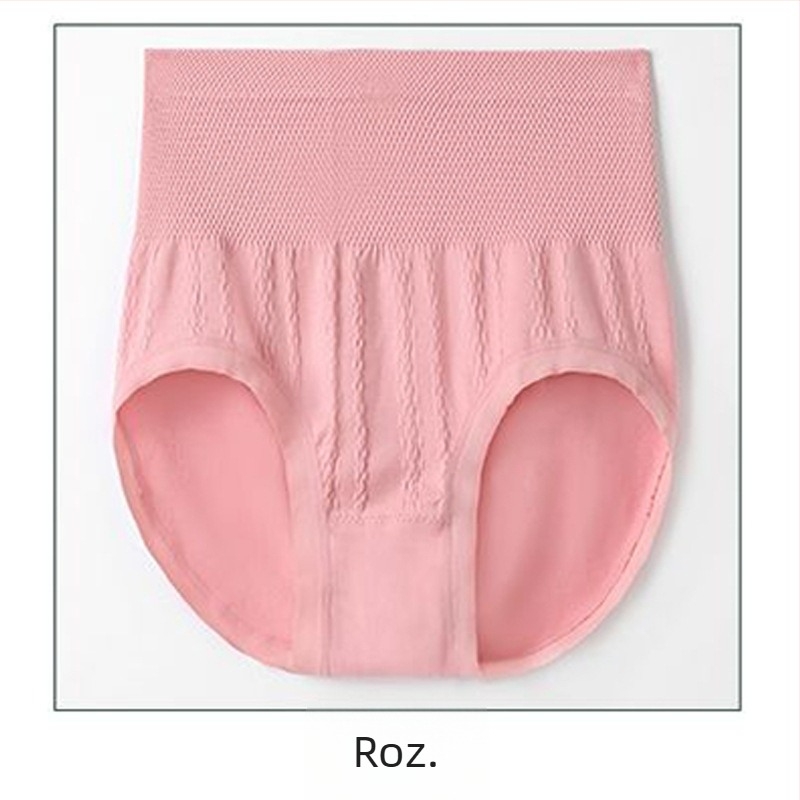 Chiloți femei talie înaltă, fără cusături, pentru controlul abdomenului, din poliester, tricot