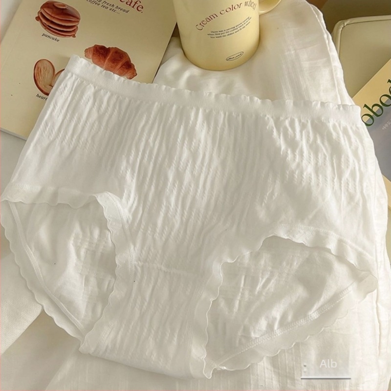 Chiloți femei fără cusături din nailon, cu dantelă și căptușeală din bumbac în zona inghinală, talie medie